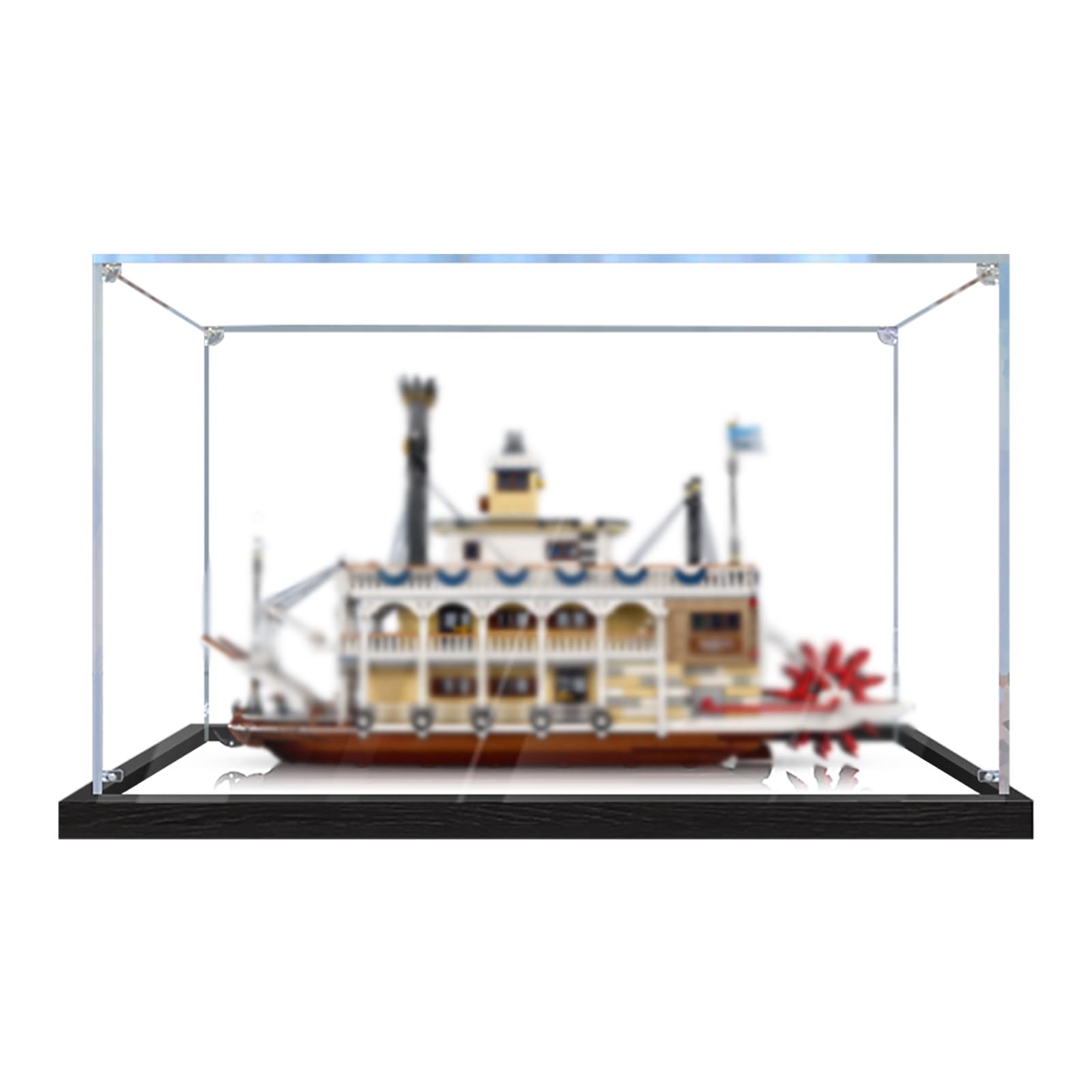 Brightaura Mirror 2 Mm Acrylic Display Case For The River Steamboat For Lego 21356 Transparent Dustproof Storage Box (Model Not Included) (Mirror 2Mm)