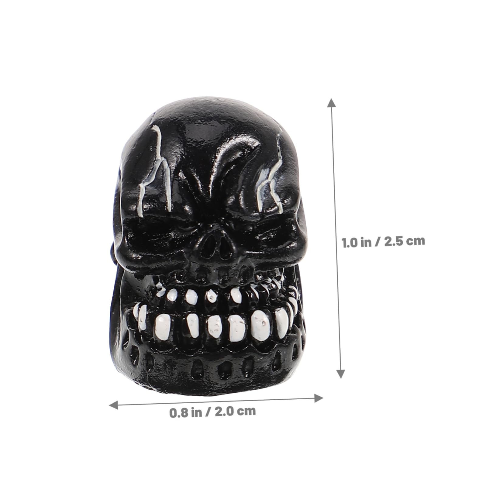 KOMBIUDA Valve Stem Caps 4 Pieces Tire Air Nozzles Covers Skull Design Red Decorative for Auto Bike Car