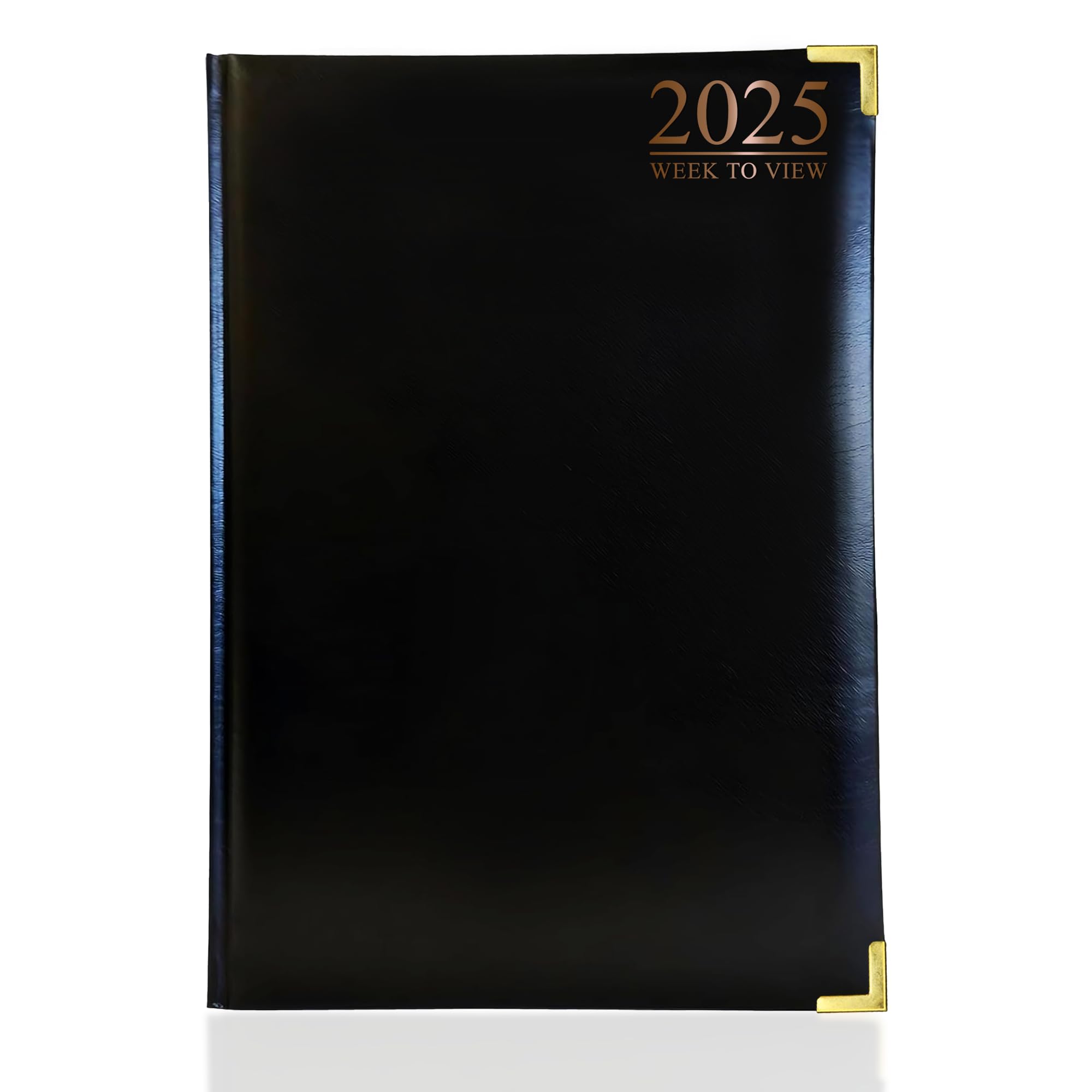 G4GADGET 2025 A5 Week To View Black Diary Week On Two Pages Weekly Diary For Home and Office Use Desk Diary