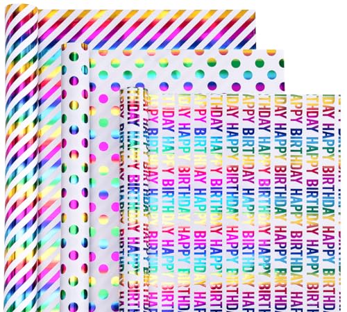 Wrapaholic 8BZP-17IN-BD-XC3R Birthday Wrapping Paper Roll thumb #1