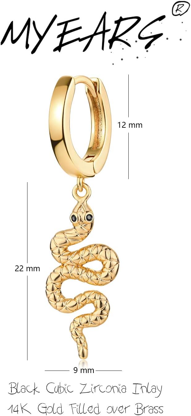 MYEARS Women Earrings Gold Huggie Hoop Dangle Drop 14K Gold Plated Small Simple Hypoallergenic Everyday Jewelry - Image 5