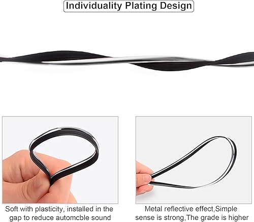 Miniatura 10 de BOAOSI - Tira decorativa con efecto metalizado para interior y exterior de automóvil decoración para puertas y bordes 164 pies azul