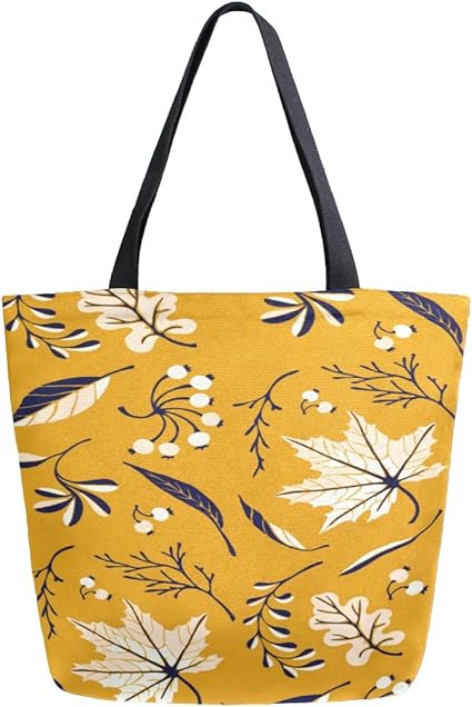 Bolso de mano Totalizador de la hoja de arce Color romántico doble cara