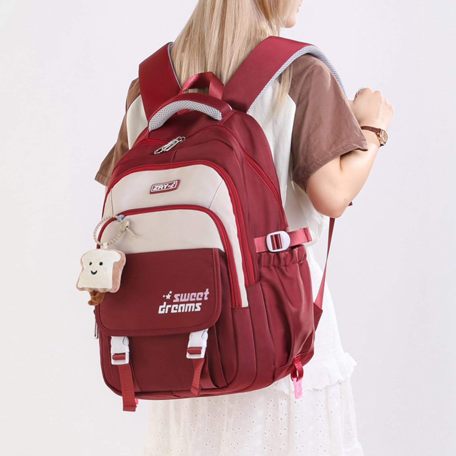 Zaino semplice e adorabile per borse da viaggio da donna e da uomo Zaino casual per libri scolastici, borsa da viaggio, borsa per regali