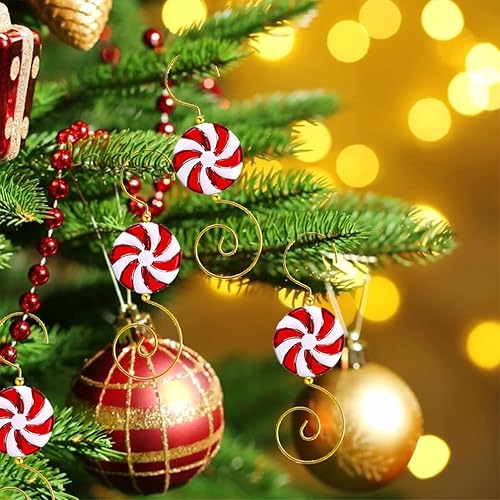 Miniatura 5 de BASEMMAHER Ganchos para adornos de Navidad, 20 ganchos para adornos, ganchos de alambre para adornos de Navidad, ganchos para decoración de árbol de