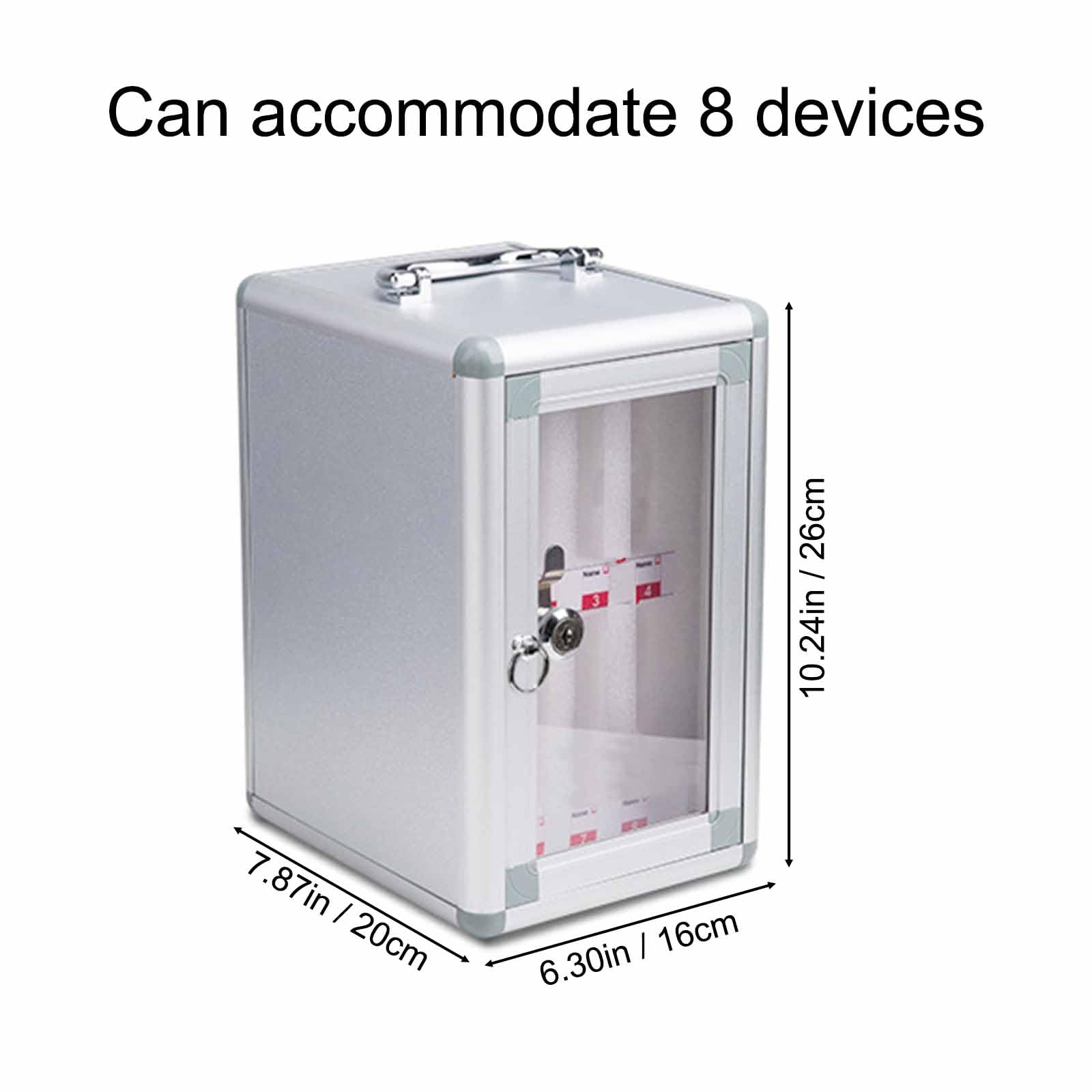 Cajas de almacenamiento para teléfono de aula de acrílico transparente para es personales pequeños contenedores de almacenamiento prácticos con 8 ranuras para múltiples teléfonos ideal para