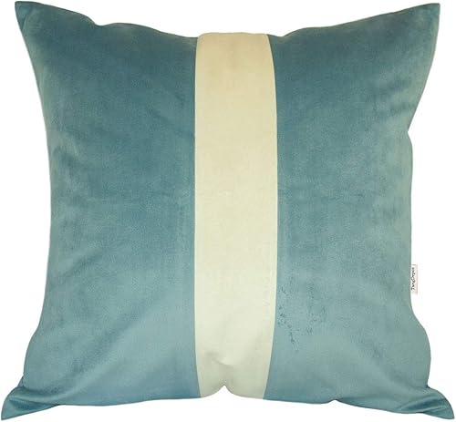 Miniatura 2 de TangDepot Hevey - Juego de 2 fundas de cojín decorativas de terciopelo con rayas blancas crema, supersuaves, para interiores y exteriores,