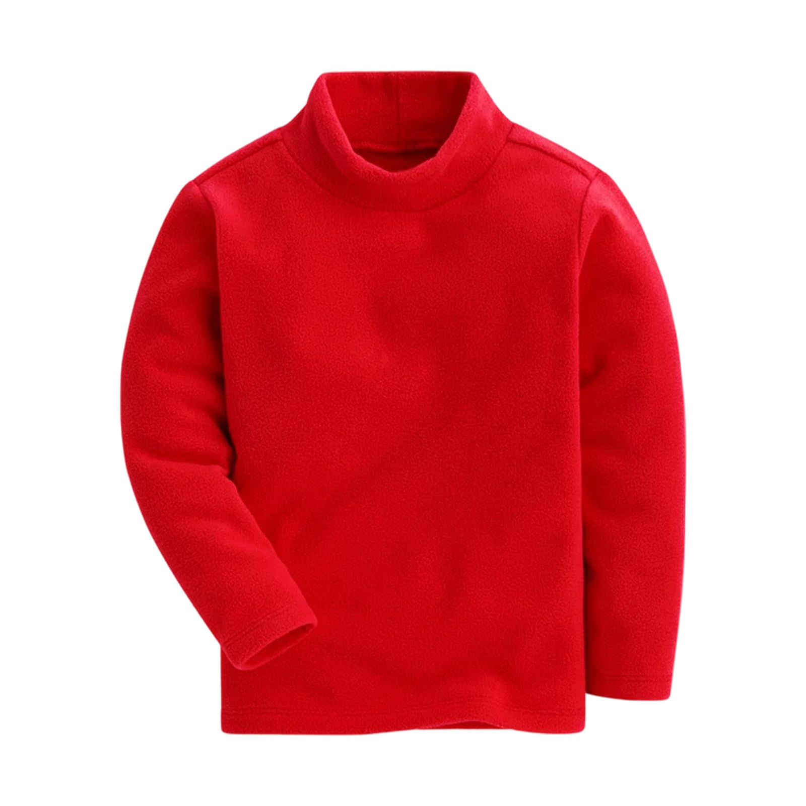 Mud Kingdom Kids Fleece Shirts High Collar Soft Tops Unisex