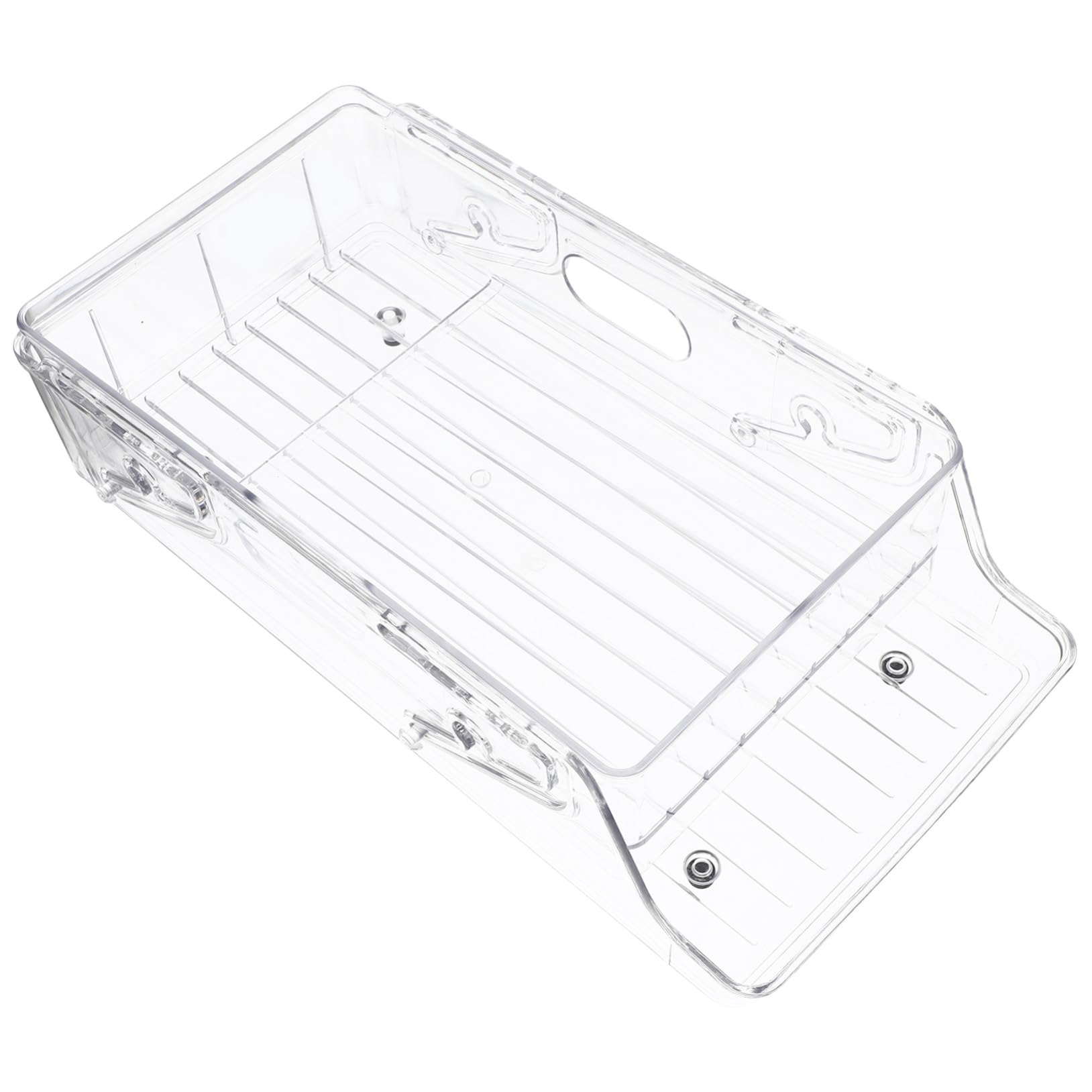 Organizer Frigorifero Trasparente con Dispenser Rotante per Lattine Contenitore Bevande Versatile Cucina e Ufficio