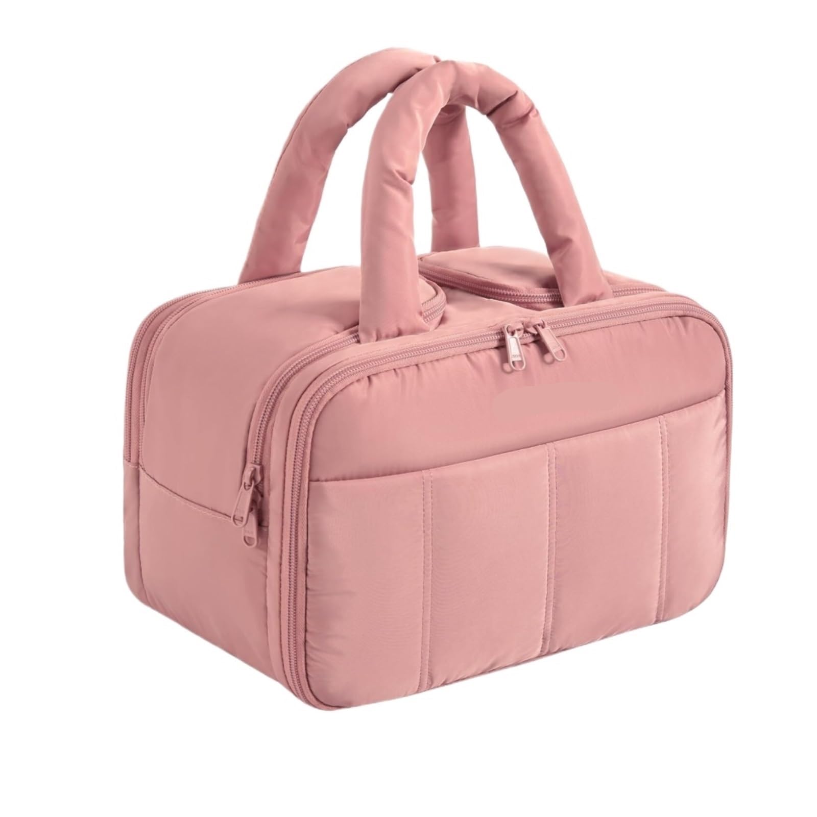 Porta Trucchi Pochette Trucchi Borsa Da Toilette Da Viaggio Borsa Da Toilette Soffice Da Donna Borsa For Cosmetici Leggera Con Manico Trousse Trucchi Donna(Pink)