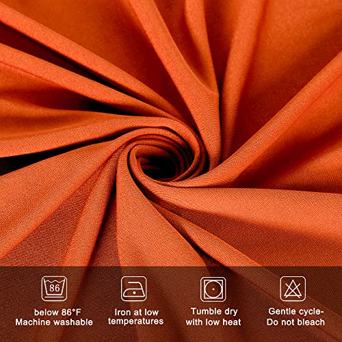 Bifenbi 6Ft Fitted Tablecloths For Rectangle Tables, 2 Pcs - Stretch Spandex Table Cover Protector For Banquet, Massage Bed, Wedding, Birthday, 72 Length X 30 Width X 30 Height, Orange #TOP2