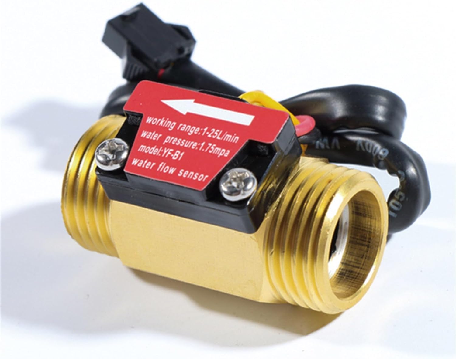 1/2" 3/4" 1 Inch Brass Hall Flow Sensor Water Flow Sensor Flowmeter Control Liquid Sensor Switch(45293)