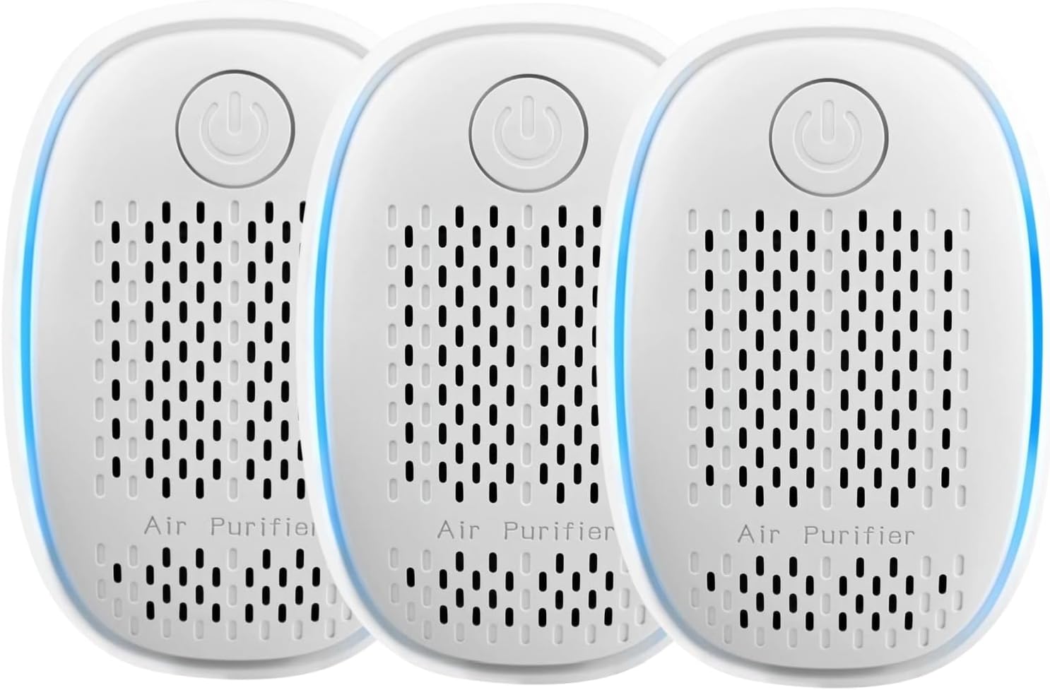 Air Ionizers HEPA Filter/Plug In Air Purifier for Home, Negative Ion Filtration System for Bathroom,Bedroom, Office, Kitchen, Mini Air Cleaner, Portable Air Filter (White) (3)