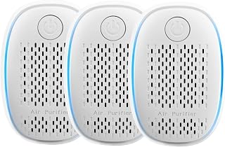 Ionizadores de aire HEPA filtro/purificador de aire enchufable para el hogar, sistema de filtración de iones negativos para baño, dormitorio, oficina, cocina, mini filtro de aire, filtro de aire
