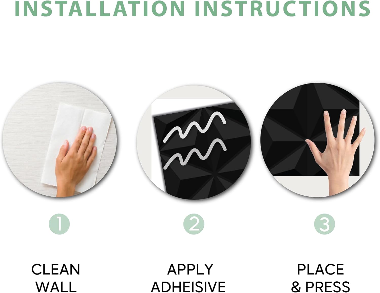 3D Wall Panels 19.7” x 19.7” – 12 Panels Pack – Covers 33 Sq Ft – Modern Decorative Wall Panels for Interior Design – 3D Textured Wall Tiles for Living (Black Wood)