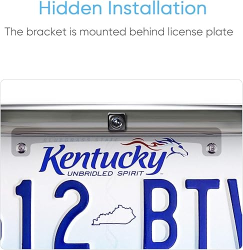 Miniatura 3 de Soporte de placa de matrícula de cámara de respaldo, (2 unidades) Pixelman Soporte universal de cámara de respaldo de metal, soporte de cámara