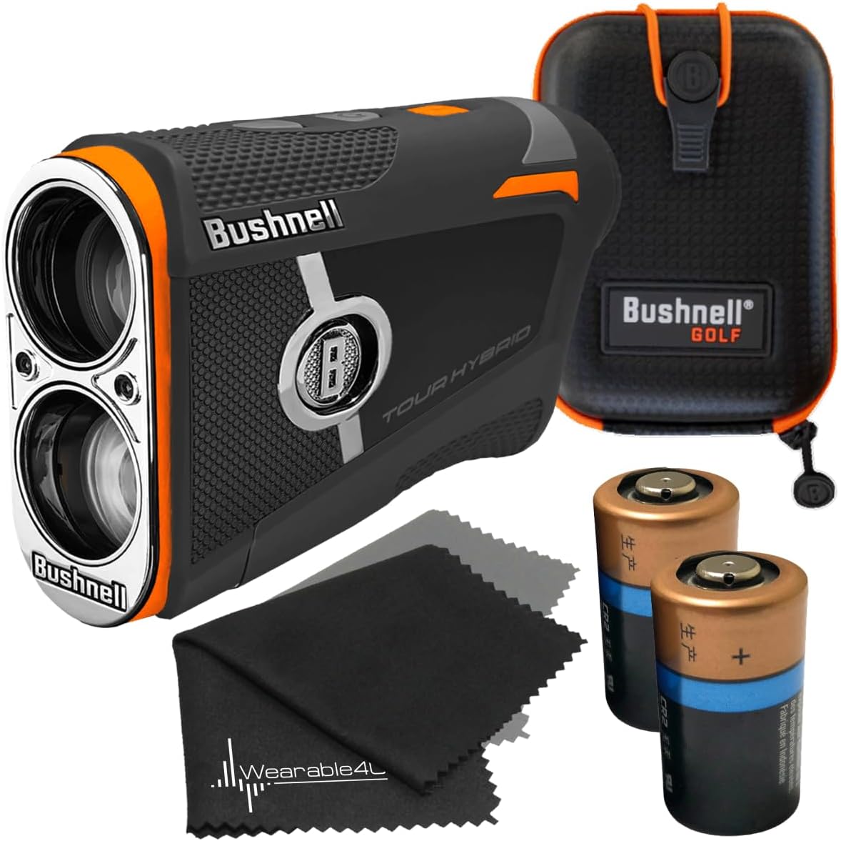 Bushnell Golf Tour Hybrid Laser Rangefinder with Onboard GPS and Slope Compensation with Wearable4U Bundle