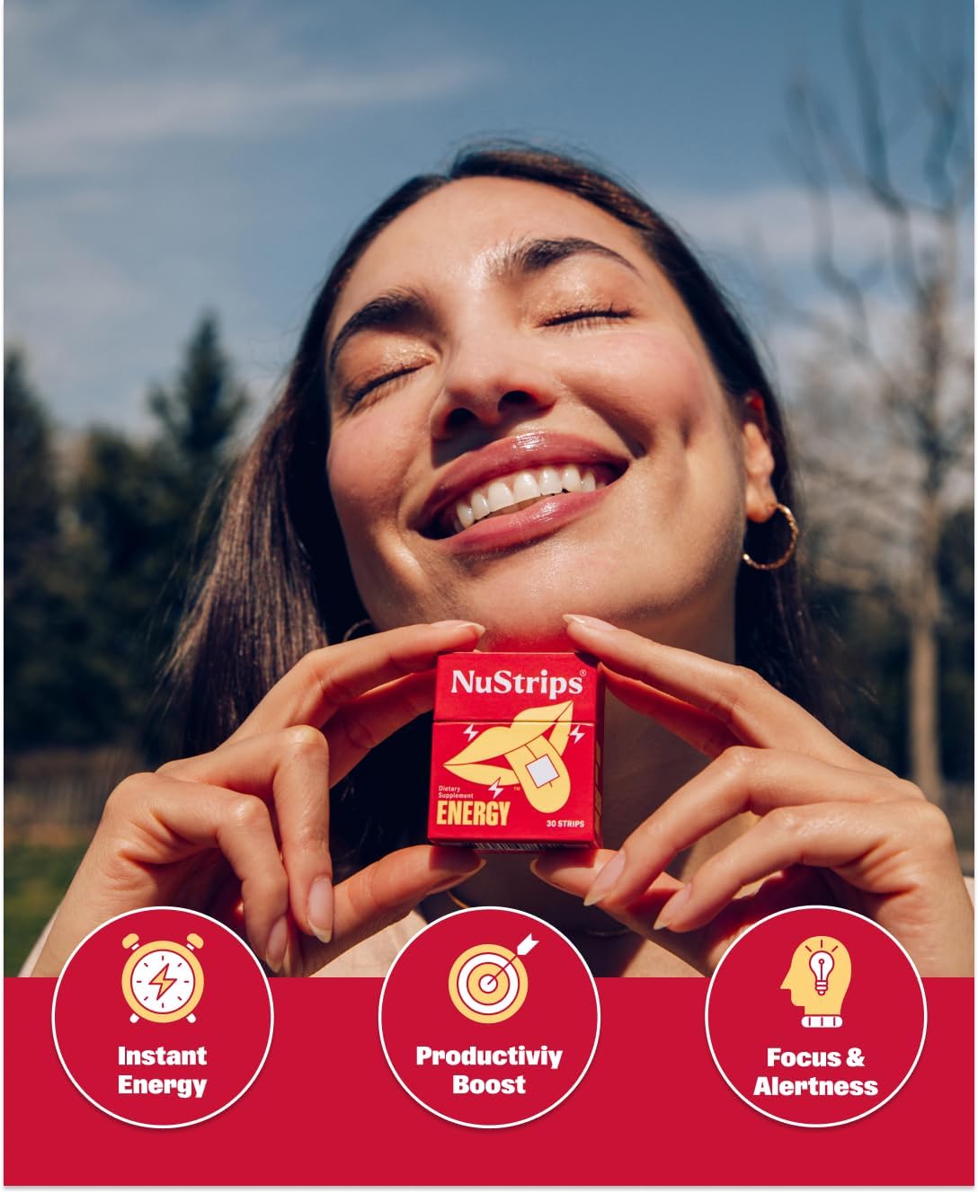 NuStrips™ Fast-Dissolving Energy Strips with 50mg Caffeine, L-Theanine & Vitamin B12 – Instant Energy & Focus Without Jitters or Crash – Works Faster Than Coffee – Soothing Cinnamon (3 Strips) - Image 4