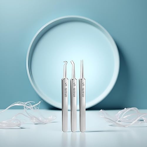 Miniatura 4 de 3 pinzas profesionales para puntos negros, pinzas profesionales para eliminar puntos negros, extractor de precisión, kit de eliminación de acné con