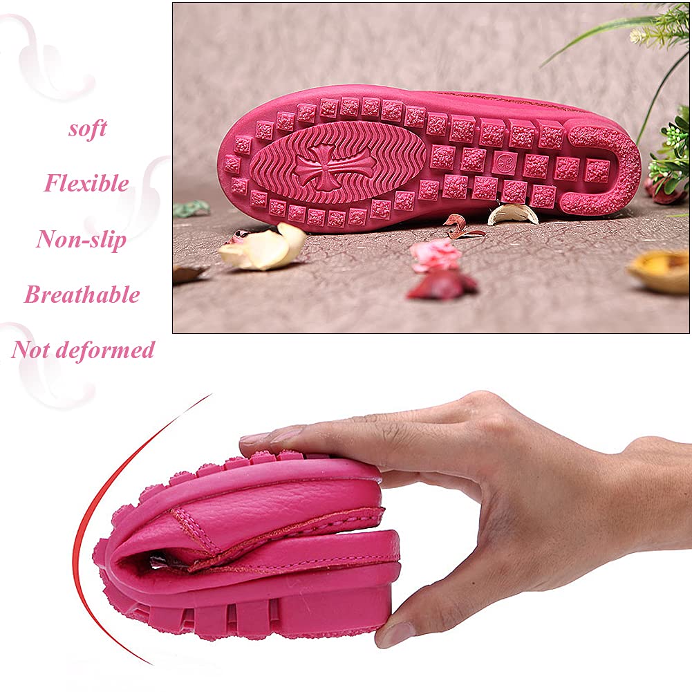 Mocassini Casuali da Donna Scarpe da Guida Piatte Estivi Morbida Scarpe all'Aria Aperta Pelle Scarpe