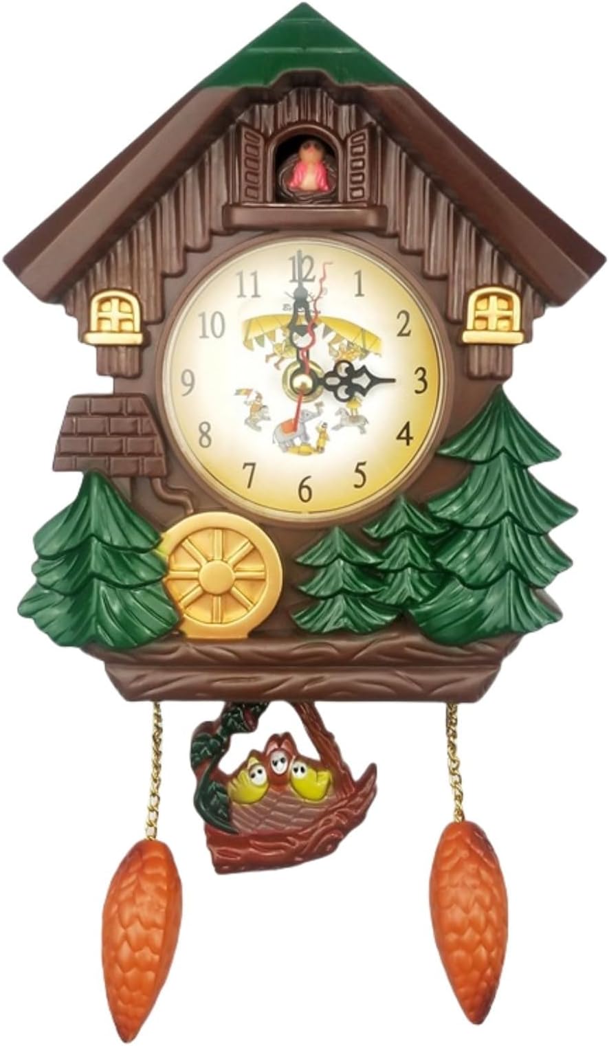 Christmas Themed Pendulum Clock, Charming Design, Accurate Timekeeping