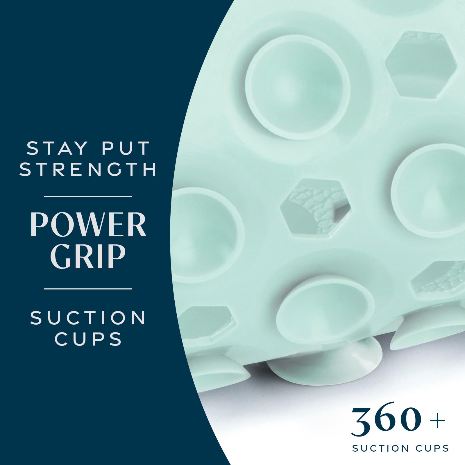 SlipX Solutions Power Grip Extra lange Badewannen- und Duschmatte, 99 x 40 cm, rutschfester Boden für ältere Menschen und Kinder, 30 % längere Badewannenmatten, über 200 Saugnäpfe, Abflusslöcher (1,