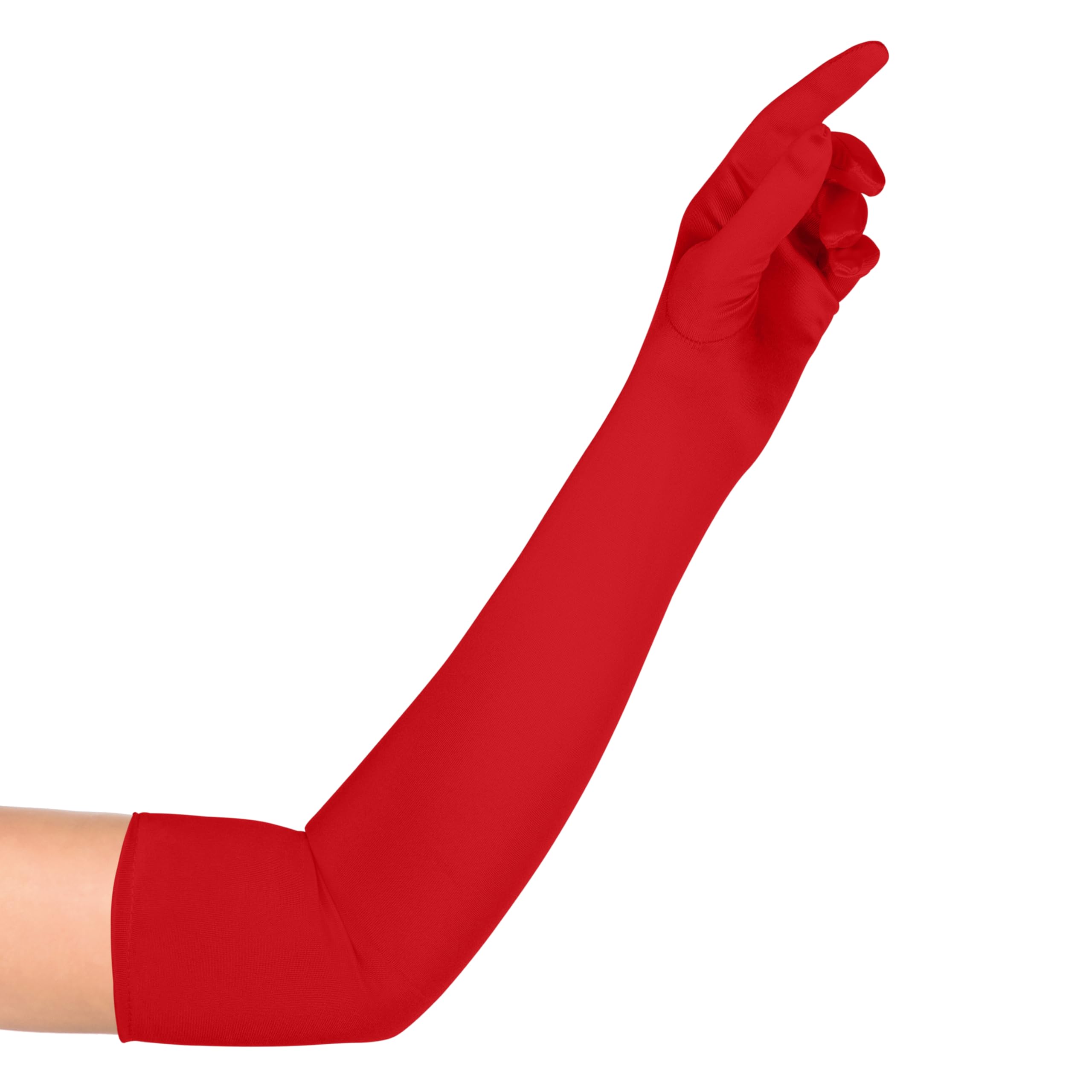 KarneLux Women's Long Gloves, 1 Pair of Evening Gloves for Carnival Fancy Dress or Halloween, Costume Accessory - Image 3