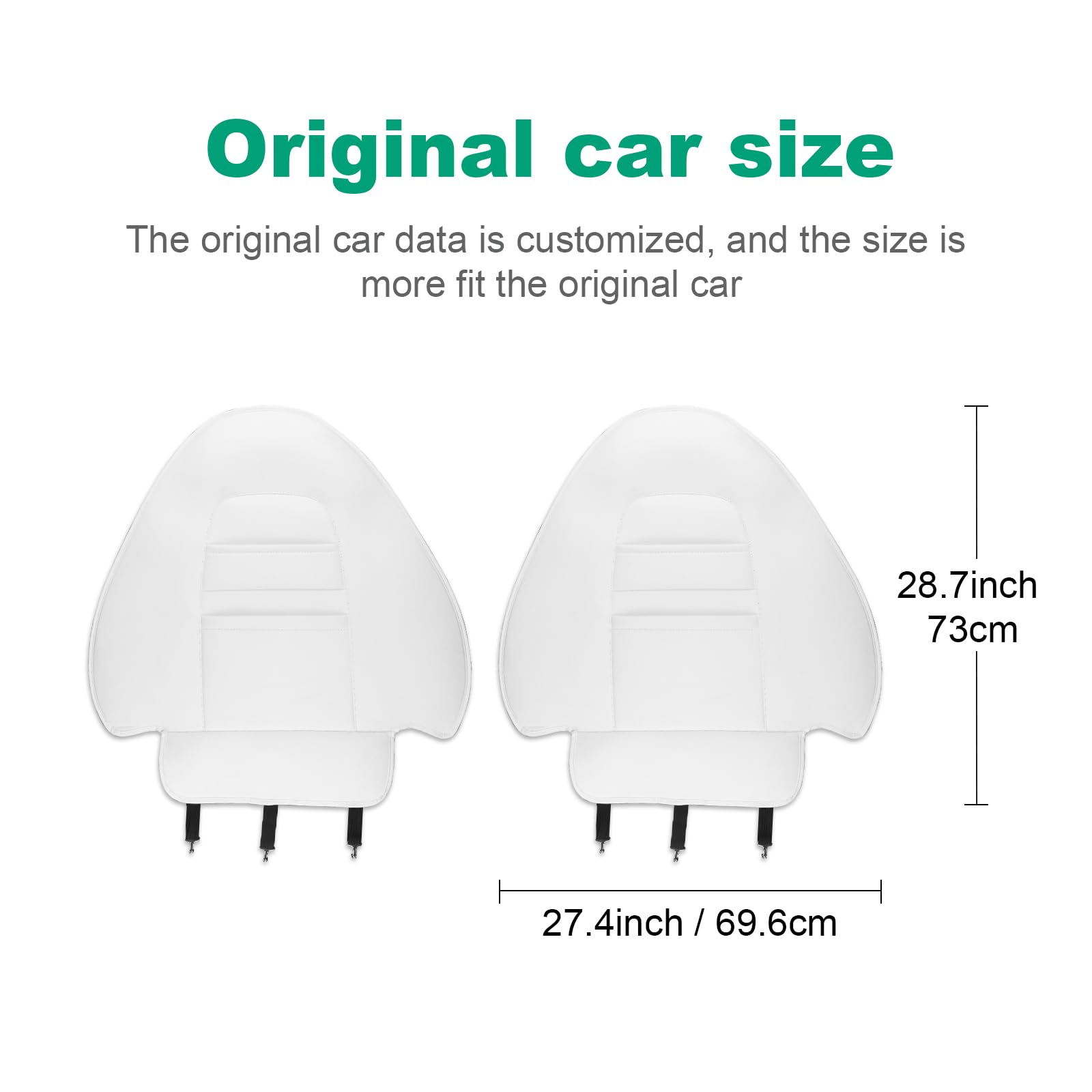 für Tesla Model 3 2024 sitzschoner kindersitz rückenlehne Model 3 seat Kick Protector Rücksitz Anti-Kick Leder Sitz zurück (Weiß)