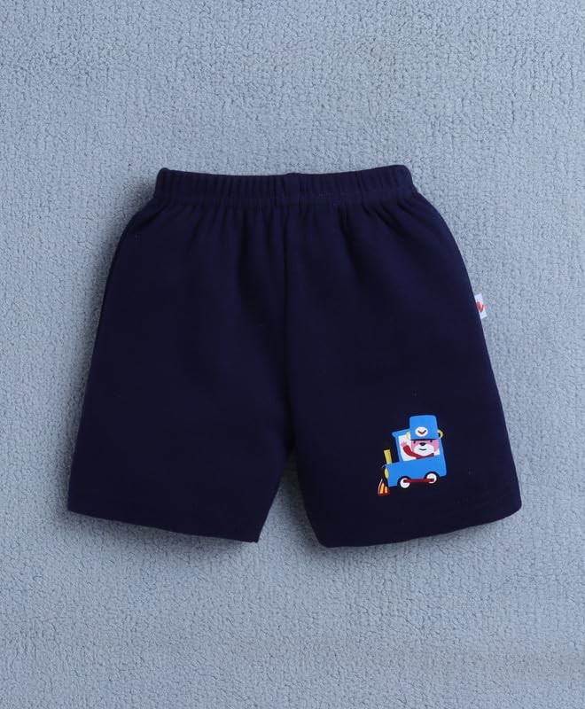 Image of BUMZEE Baby Boys Cotton Pack of 4 Above Knee Length Shorts