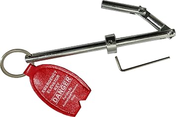 Emergency Key Double Drop Leg Solid Steel Elevator Door Key 1