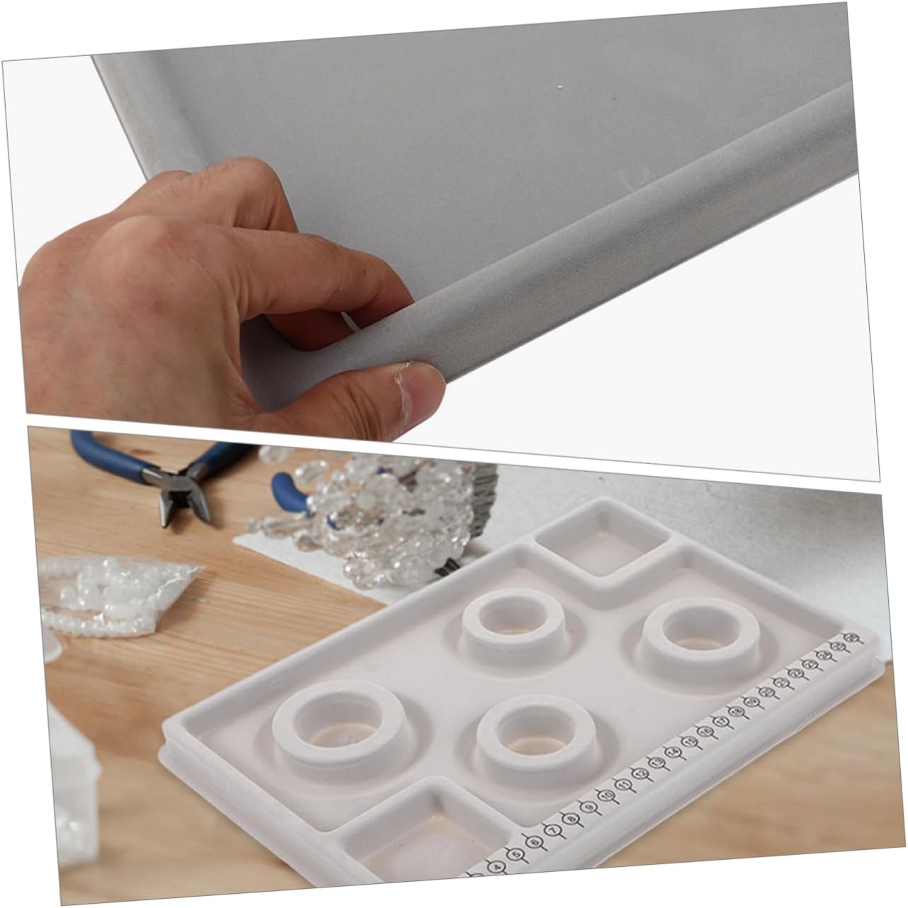 2pcs Jewelry Making Supplies Bead Mat Bracelet Measurement Board Beading Tool for DIY