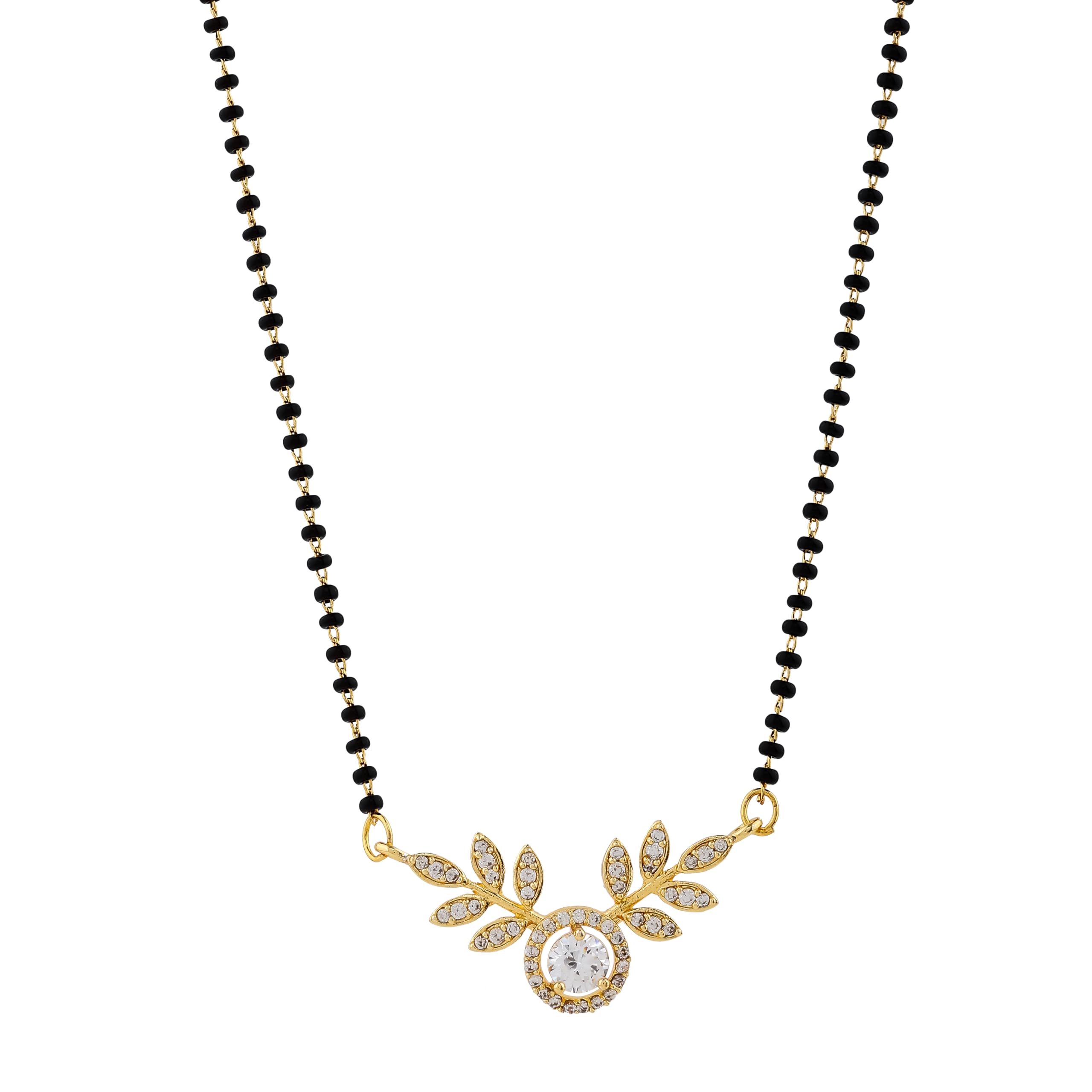 Women’s Stylish Mangalsutra | American Diamond Pendant | Short 18 Inch Chain | Traditional & Jewelry-image-49