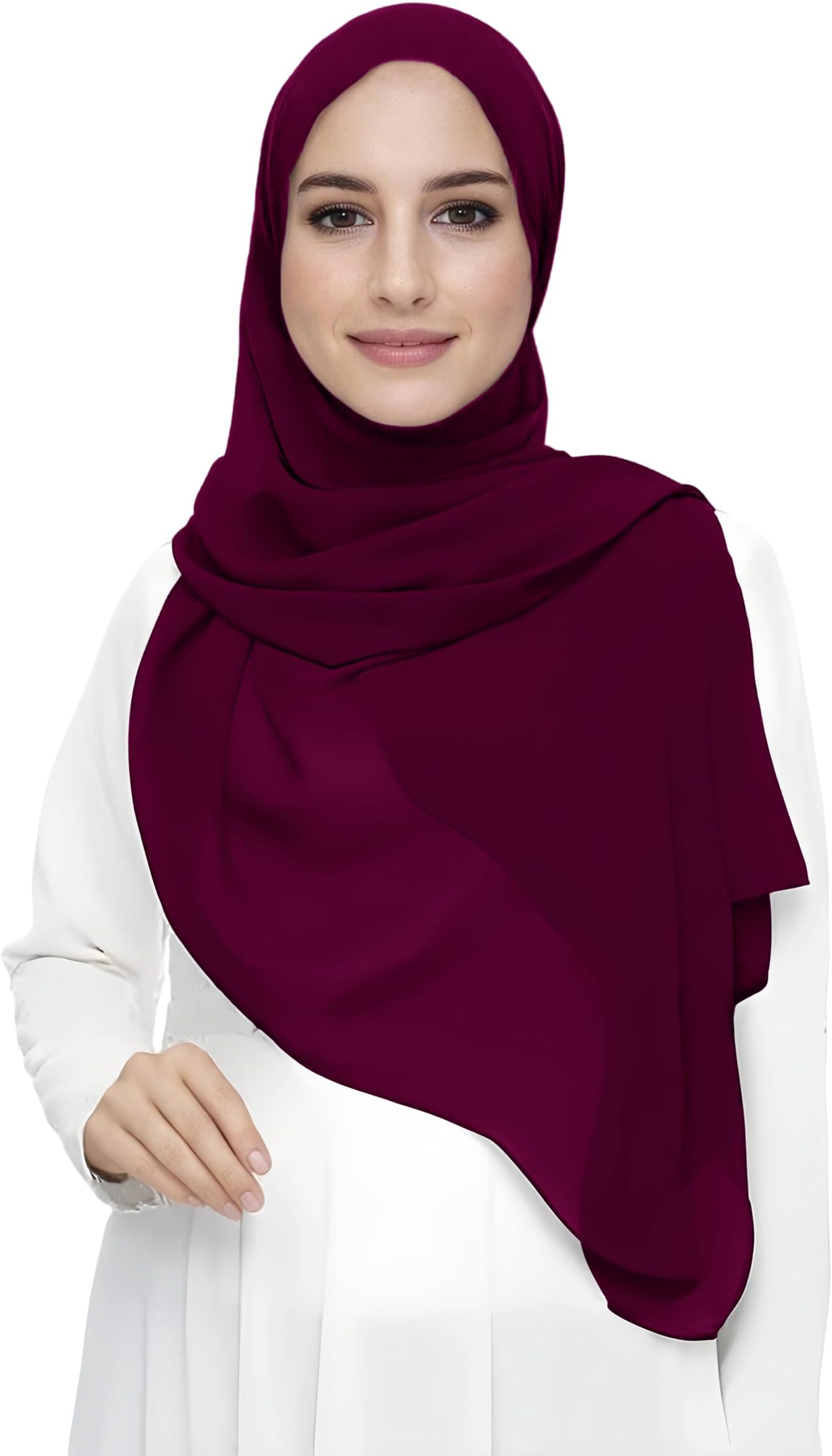Premium Chiffon Hijab Head Scarf Shawl Wrap for Muslim Women Lightweight