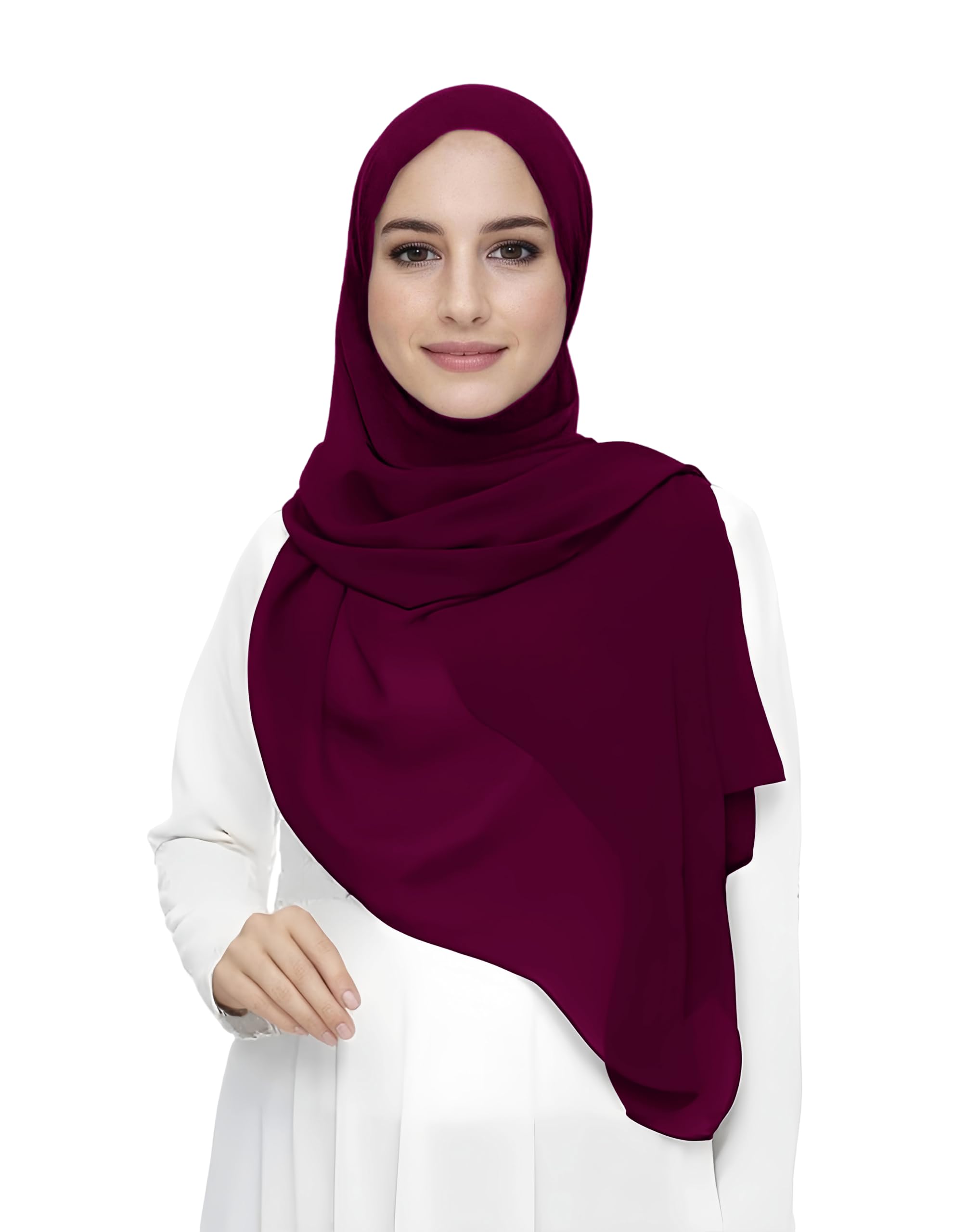 Lina & LilyPremium Chiffon Hijab Head Scarf Shawl Wrap for Muslim Women Lightweight