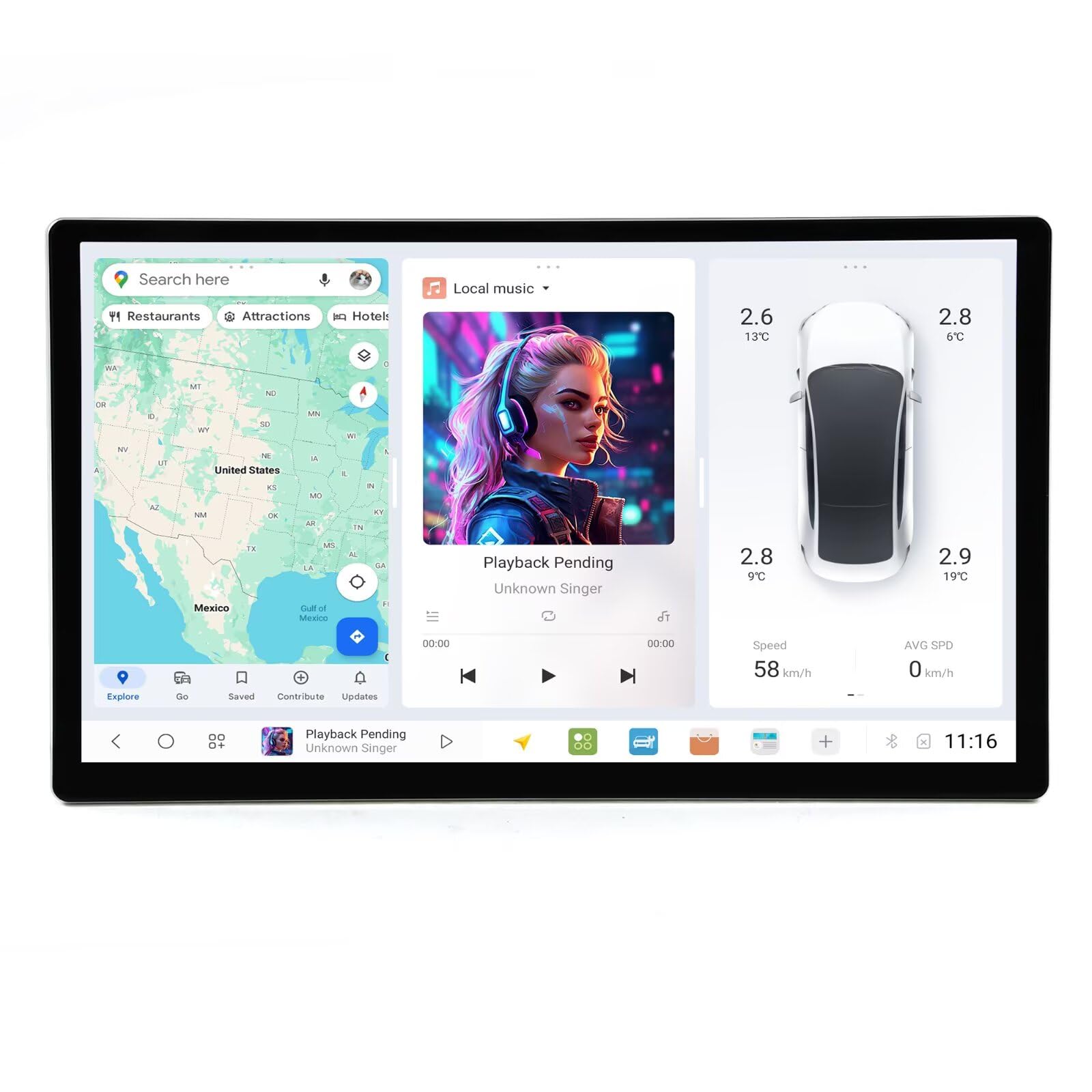 Amazon.com: MekedeTech DUDU7 Android Touch Screen 14.6'' Upgrade