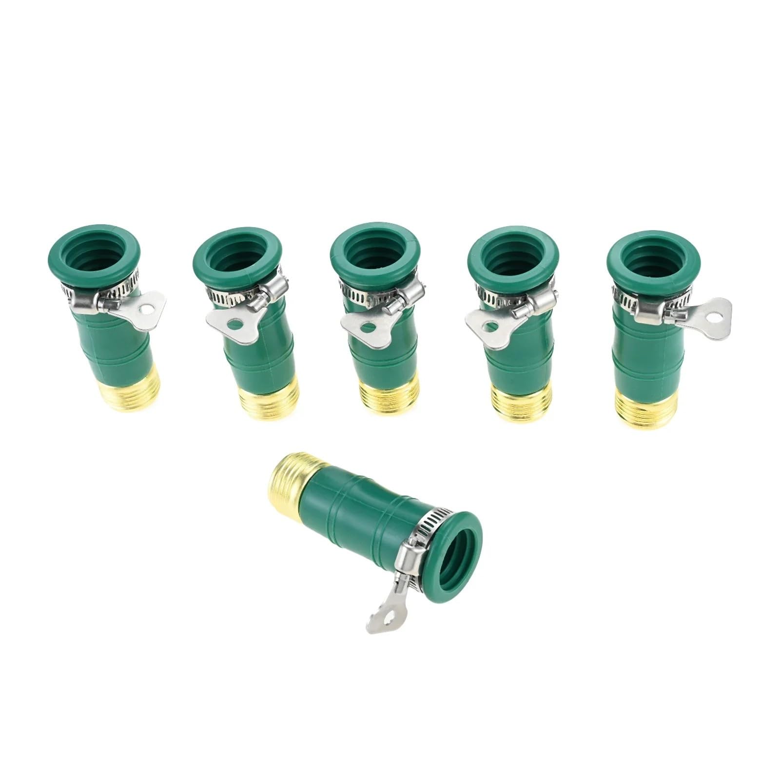 Manguera de agua para grifo, 6 uds., con abrazaderas, compatible conector accesorio para fregadero 3/4 ", jardín, cocina, baño, Camping, Rv
