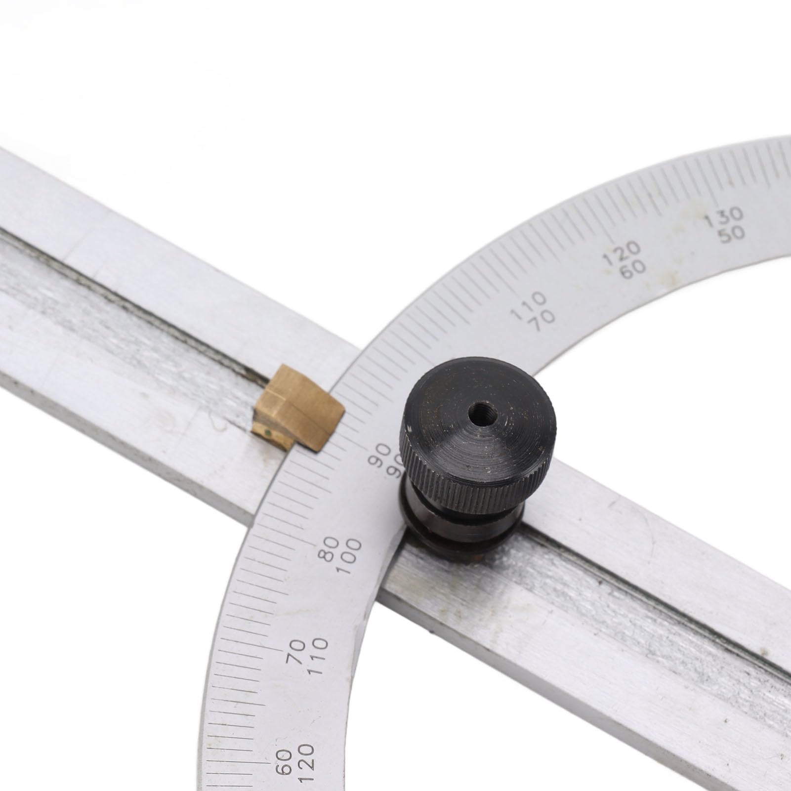 Goniometro per la lavorazione del legno Righello angolare regolabile portatile ad alta precisione in acciaio al carbonio di facile lettura 150 x 300 mm