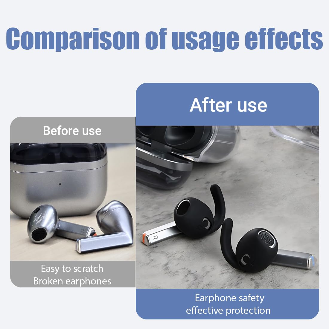 4 Paia Orecchie in silicone per Sams ung Galaxy Buds3, Antiscivolo di ricambio per Galaxy Buds3, SM-R50