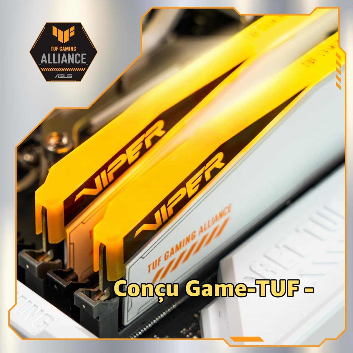 Patriot Viper Elite 5 TUF Gaming RGB DDR5 RAM 32 Go (2X16 Go) 6000 MT/s CL36 Kit de mémoire de Jeu de Bureau UDIMM - PVER532G60C36KT