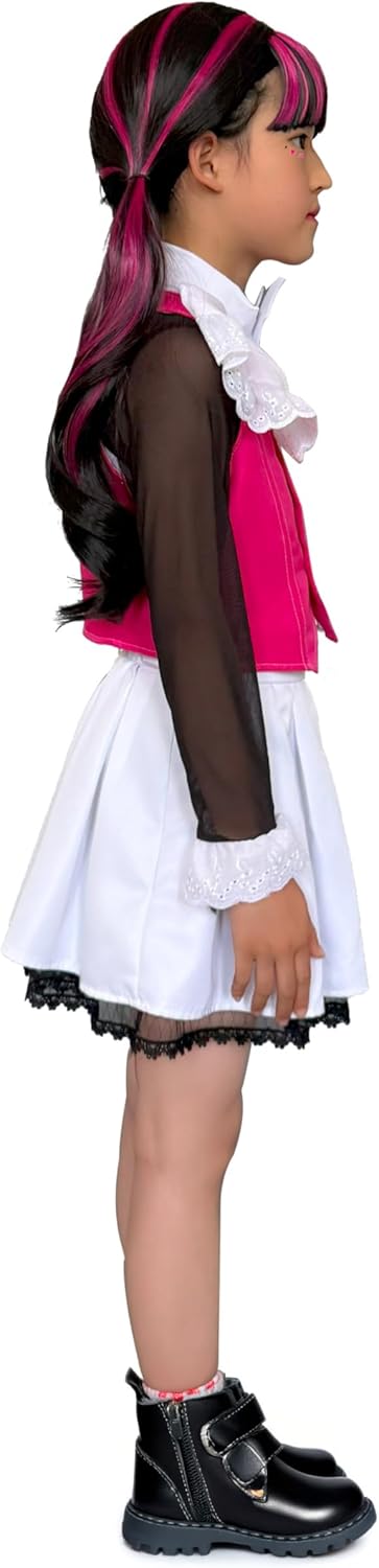 Anime Monster Costume with Top Vest Skirt Halloween Costume Fancy Party Vampire Outfit Set