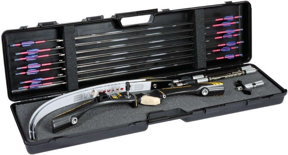 ABS RECURVE BOW CASE WITH ARROW HOLDERS BLACK -4683