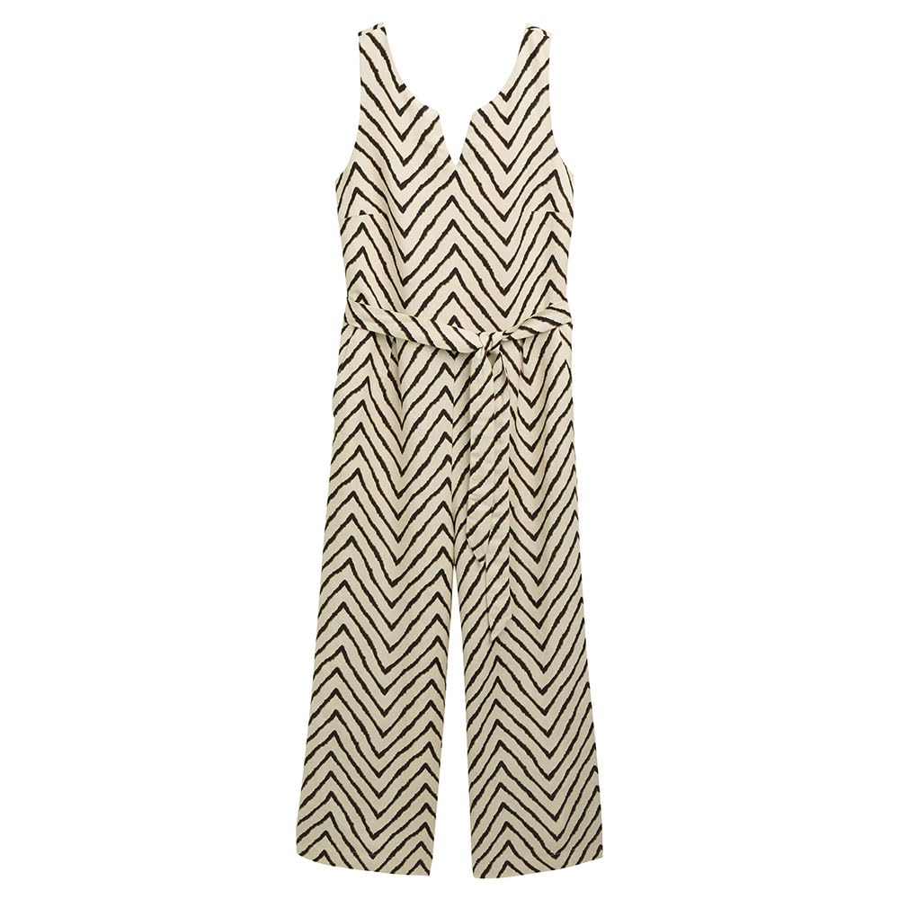 TOM TAILOR Damen Jumpsuit mit Leinenanteil