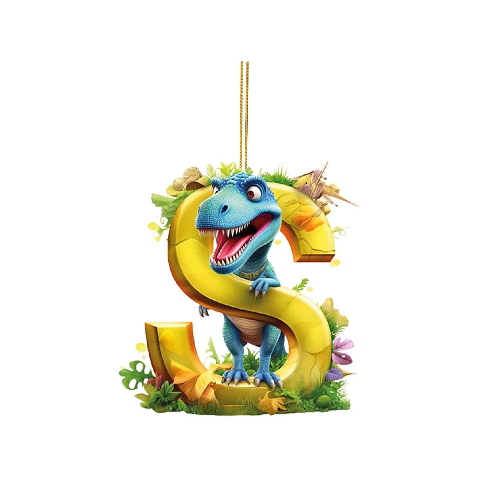 Same Day Delivery Items Prime Dinosaur 26 English Letters Christmas Tree Decorations,Christmas Alphabet Letter Pendant,Christmas Tree Hanging Ornament,Christmas Decoration Home Party Decor