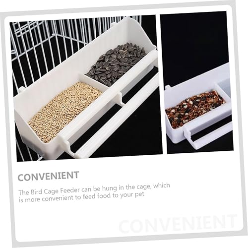 Miniatura 7 de POPETPOP Comedero para pájaros de loro, 3 unidades, para pájaros, jaula para pájaros, dispensador de agua, para pajaros, ranura para pájaros, comida