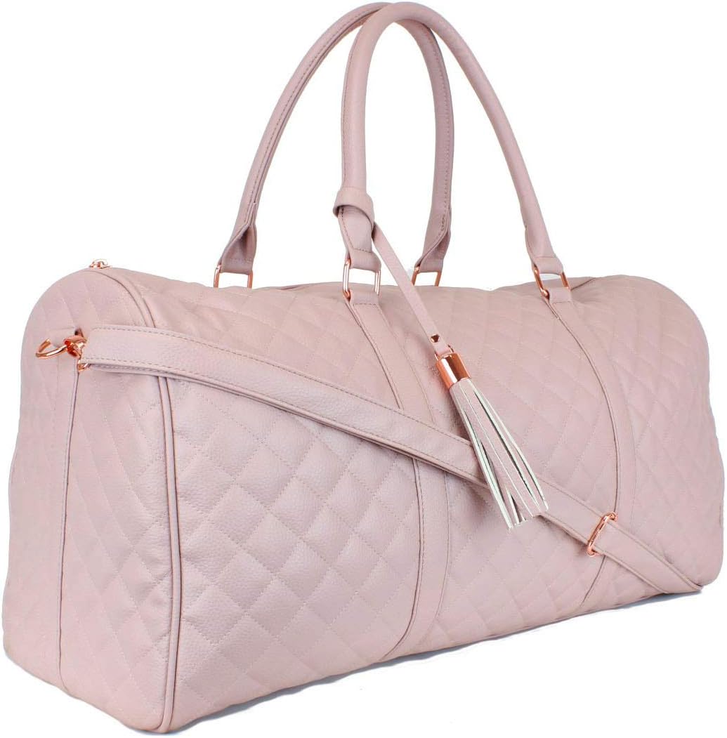 rose gold weekender bag