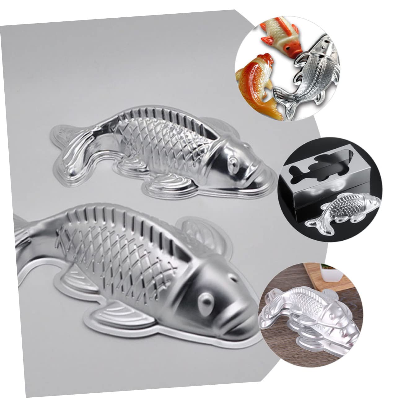 PRETYZOOM 4 Stück Reiskuchen schimmeln DIY-Formen für Reiskuchen Angelkuchen kuchenformen set Kuchenform Set Käsekuchen herzförmige Kuchenformen Karpfenkuchenformen Reiskuchenform herstellen