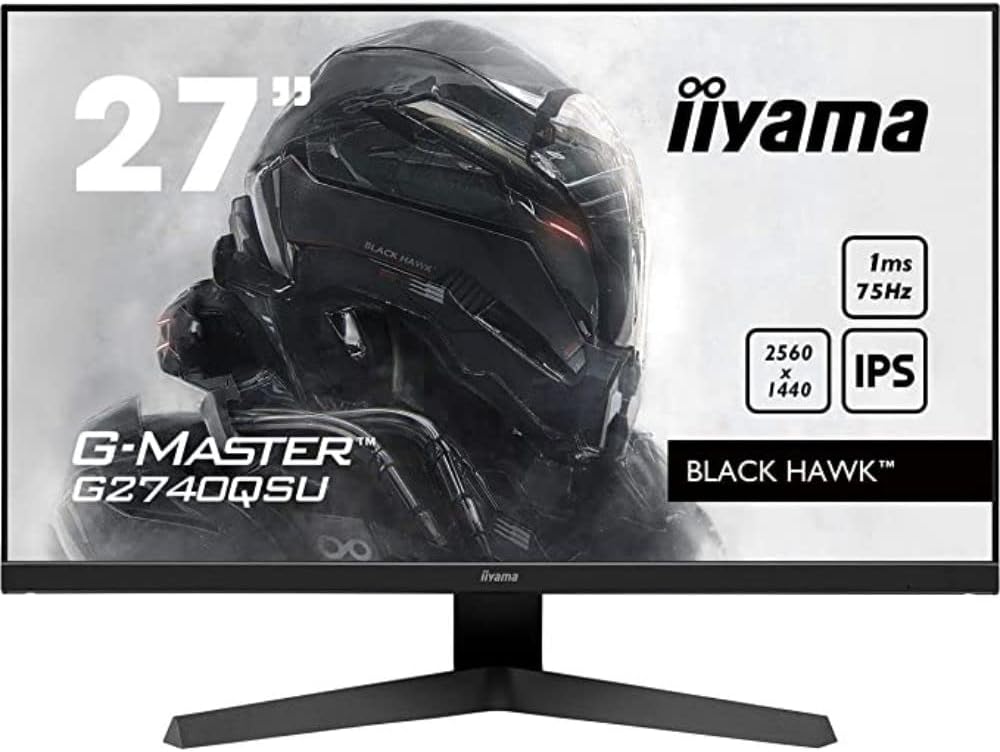 iiyama G-Master G2740QSU-B1 27 Inch IPS LCD,75Hz, 1ms, FreeSync , 2560x1440, 250 cd/m² Brightness , 1 x HDMI, 1 x DisplayPort, 2 x USB, 2 x 2W Speakers iiyama G-Master G2740QSU-B1 27 Inch IPS LCD,75Hz, 1ms, FreeSync , 2560x1440, 250 cd/m² Brightness , 1 x HDMI, 1 x DisplayPort, 2 x USB, 2 x 2W Speakers