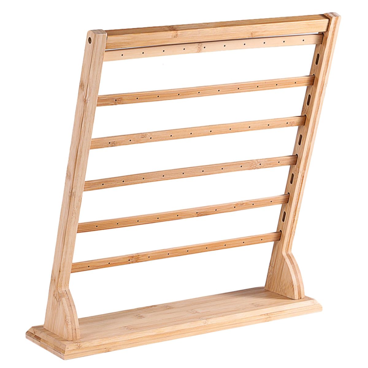 Expositor de Pendientes de Bambú, Soporte de Joyería Creativo