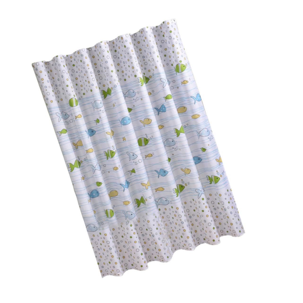 WOONEKY Cortina Ganchos de Dibujos de Poliéster Ducha de con Patrón Animados, Secado Rápido y Incluidos para Decoración de Baño Infantil