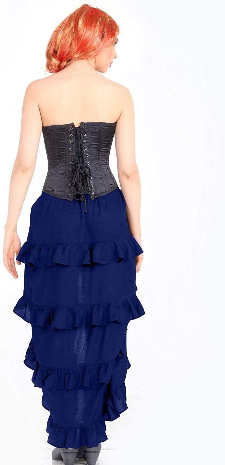 ThePirateDressing Steampunk Victorian Cosplay Costume Womens High-Low Show Girl Skirt - Image 5
